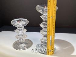 Iittala festivo Glass candle holders MCM Candlesticks 5&7 Finland