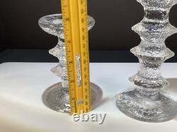 Iittala festivo Glass candle holders MCM Candlesticks 5&7 Finland