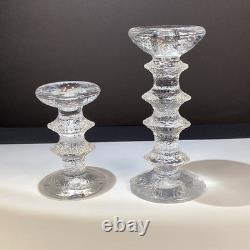 Iittala festivo Glass candle holders MCM Candlesticks 5&7 Finland