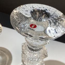 Iittala festivo Glass candle holders MCM Candlesticks 5&7 Finland