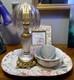 Illumin-aries Fairy Lamp Hollywood Regency Stand & Champagne Crystal Lamp Shade