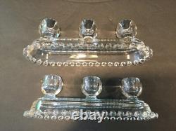 Imperial Candlewick 400/115 3 Lite Candlesticks Pair