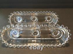 Imperial Candlewick 400/115 3 Lite Candlesticks Pair