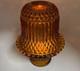 Indiana Glass Vintage Amber Diamond Point Fairy Lamp