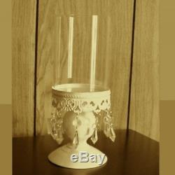Ivory Hurricane Lantern Candle Holder Candelabra Wedding Centerpiece