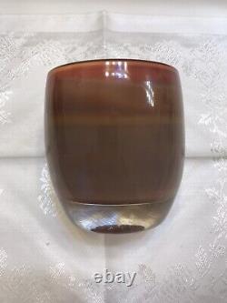 JANE'S CARAMEL Glassybaby Hand Blown Glass Candle Holder Circle Card Sticker