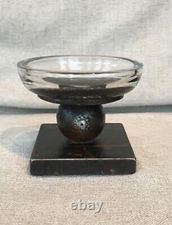 Jan Barboglio Candle Holder Jewelry Stand Chalice Bowl Forged Iron Glass EUC