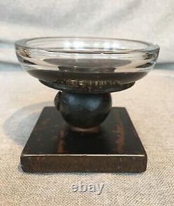 Jan Barboglio Candle Holder Jewelry Stand Chalice Bowl Forged Iron Glass EUC