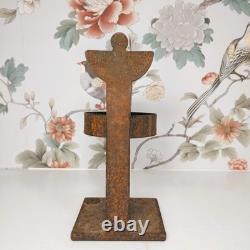 Jan Barboglio Guardian Angel Iron Candle Holder Early Signature Era Retired