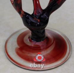 Jozefina Krosno Hand Blown Made in Poland Art Glass Candle Holders 3 pc Set