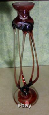 Jozefina Krosno Hand Blown Made in Poland Art Glass Candle Holders 3 pc Set