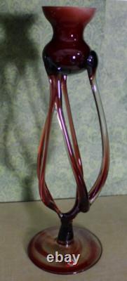 Jozefina Krosno Hand Blown Made in Poland Art Glass Candle Holders 3 pc Set
