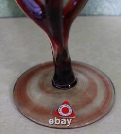 Jozefina Krosno Hand Blown Made in Poland Art Glass Candle Holders 3 pc Set