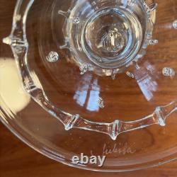 Juliska Candle Holders Handblown Beaded Signed Art Glass Set Of 2 Beautiful