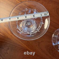 Juliska Candle Holders Handblown Beaded Signed Art Glass Set Of 2 Beautiful