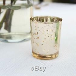 Just Artifacts Mercury Glass Votive Candle Holder 2.75H (100pcs Speckled Gold)