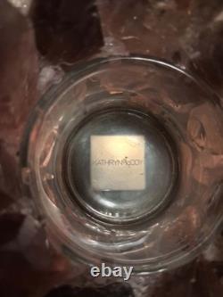 Kathryn McCoy Smoky Quartz Crystal Candle Holder Modern Luxury Votive 4.5x 4