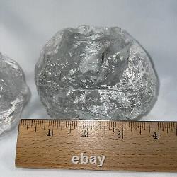 Kosta Boda Glass Snowball Votive Tea Light Candle Holders 3pc Set Scandinavian