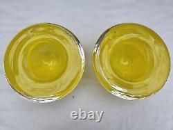 Kosta Boda Yellow Glass Candle Holders By Anna Ehrner