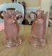 L. E. Smith Pink Flamingo Candle Holders Set Of 2 Vintage Mid Century