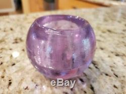 LAVENDER Glow Bug! Votive Candle holder by Fire and Light Recycled glass