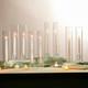 Letine Hurricane Candle Holders Set Of 9 Ribbed Clear 14in