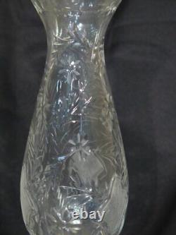 LF42402EC Silver Candlestick Cut Glass Candle Holder