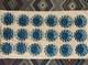 Lot 18 Vintage Fostoria Celestial Blue Glass Taper Candle Holders Party Banquet