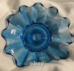 LOT 18 Vintage Fostoria Celestial Blue Glass Taper Candle Holders Party Banquet