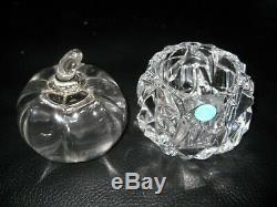 LOT-Tiffany & Co Crystal Pumpkin Paperweight Halloween Decoration/ candle holder