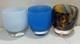 Lot Of 3 Glassybaby Candle Holders Beyond The Stars Little Boy Blue & Peace