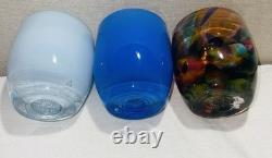 LOT of 3 Glassybaby Candle Holders Beyond The Stars Little Boy Blue & Peace