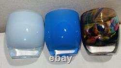 LOT of 3 Glassybaby Candle Holders Beyond The Stars Little Boy Blue & Peace