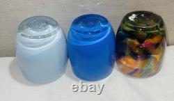 LOT of 3 Glassybaby Candle Holders Beyond The Stars Little Boy Blue & Peace
