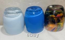 LOT of 3 Glassybaby Candle Holders Beyond The Stars Little Boy Blue & Peace