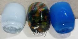 LOT of 3 Glassybaby Candle Holders Beyond The Stars Little Boy Blue & Peace