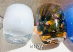 LOT of 3 Glassybaby Candle Holders Beyond The Stars Little Boy Blue & Peace