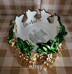 LQQK! Bath & Body Works PINEAPPLE Candle Holders & More 4PC Bundle