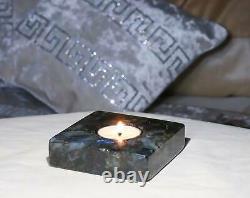 Labradorite Candle Holder Vintage Home Décor Tealight Housewarming Mothers Day