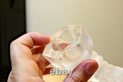 Lalique 2 Mesanges Frosted Candle Holder Pair, 7 Tall Signed No Box