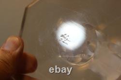 Lalique 2 Mesanges Frosted Candle Holder Pair, 7 Tall Signed No Box