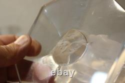 Lalique 2 Mesanges Frosted Candle Holder Pair, 7 Tall Signed No Box