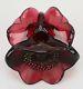 Lalique Crystal 3 Anemones Candle Holder In Rouge Nib Retails $1250 No Reserve