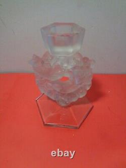 Lalique France Masanges Frosted Candle Stick Holder (6.5 by 5)