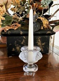 Lalique Tete D' Lion Double Lion Head Candle Holder or Cigarette Holder