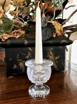 Lalique Tete D' Lion Double Lion Head Candle Holder or Cigarette Holder