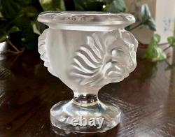 Lalique Tete D' Lion Double Lion Head Candle Holder or Cigarette Holder