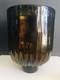 Large Handblown Glass Amber Color Footed Candle Holder 13 Height 9 Diameter