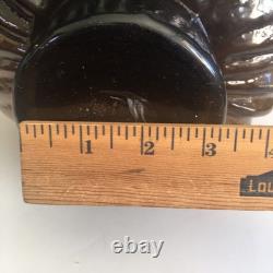 Large Handblown Glass Amber Color Footed Candle Holder 13 Height 9 Diameter