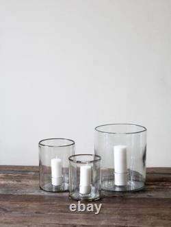 Large Handmade Glass Candle Holder Hurricane